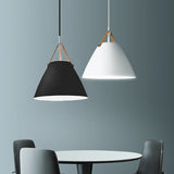 Modern Leather & Iron Pendant Light – Nordic Hanging Lamp for Kitchen, Dining Room, Living Room, Bedroom, and Restaurant Décor