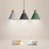 Modern Wood & Metal Hanging Pendant Lamp – Stylish Suspension Light for Kitchen, Dining Room, and Bar Décor