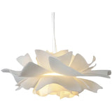 Postmodern White Flower LED Pendant Light – Elegant Petal Design for Bedrooms, Restaurants, Bars, and Stores