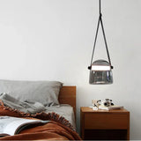 Nordic Glass Pendant Light – Modern Single-Head Chandelier for Restaurants, Cafes, and Clothing Shops