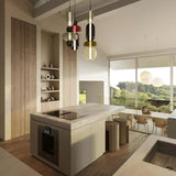 Colorful Glass Pendant Lights – Modern LED Chandeliers for Stairs, Bedrooms, Kitchens, and Restaurants
