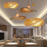 Handcrafted Rattan Bamboo Pendant Light – Woven Ceiling Lamp for Home, Living Room, and Bedroom Décor