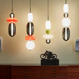 Colorful Glass Pendant Lights – Modern LED Chandeliers for Stairs, Bedrooms, Kitchens, and Restaurants