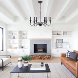 Retro Loft Living Room Chandelier – Vintage American Style Black/Gold Ceiling Light for Dining Rooms and Households