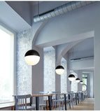 Modern Glass Ball Pendant Light – Black Round Hanging Lamp for Dining Rooms, Kitchens, and Bedrooms