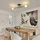 2-Light Modern Ceiling Chandeliers – Simple Flush Mounted Indoor Room Lamps