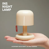 Mini Desktop Sunset Night Lamp – USB Rechargeable Mushroom LED Light for Coffee Bars and Home Decor