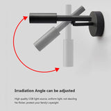 Bedroom Beside Wall Light – 350° Rotatable Adjustable LED Aluminum Spotlight for Indoor Lighting
