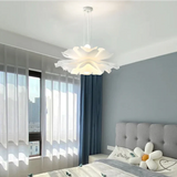 Postmodern White Flower LED Pendant Light – Elegant Petal Design for Bedrooms, Restaurants, Bars, and Stores