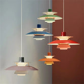 Danish Designer Umbrella Chandelier – Modern Colorful LED Pendant Lamp for Living Rooms and Dining Spaces