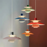 Danish Designer Umbrella Chandelier – Modern Colorful LED Pendant Lamp for Living Rooms and Dining Spaces