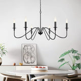 Retro Loft Living Room Chandelier – Vintage American Style Black/Gold Ceiling Light for Dining Rooms and Households