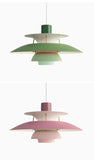 Danish Designer Umbrella Chandelier – Modern Colorful LED Pendant Lamp for Living Rooms and Dining Spaces
