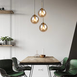 Modern Luxury Nordic LED Glass Pendant Lamp – Creative Metal Chandelier for Living and Dining Spaces