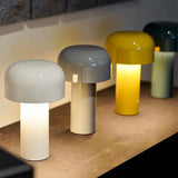 Italian Mushroom Table Lamp – Rechargeable USB Night Light for Portable Bedside Decor