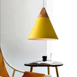 Nordic Real Wood Pendant Lights – Multicolor Aluminum Lampshade for Dining Room and Home Lighting Décor