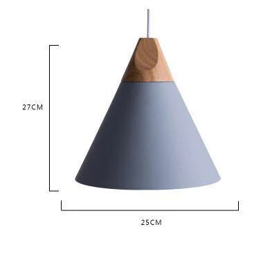 Nordic Real Wood Pendant Lights – Multicolor Aluminum Lampshade for Dining Room and Home Lighting Décor