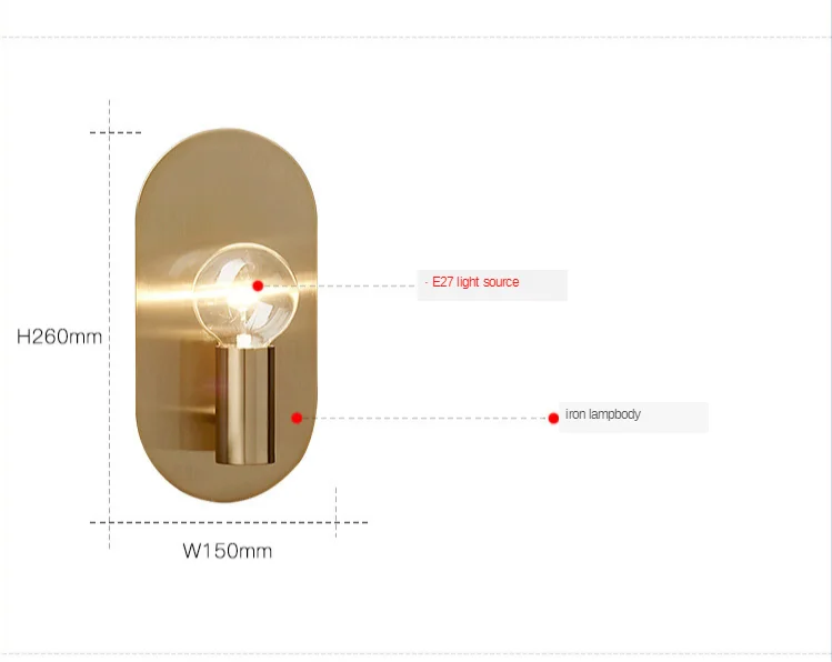 Modern Gold Bedroom Wall Lamp Decor Indoor Sconce Fixtures Luminaire Bedside Mounted Night Light House Decoration Lighting Stair