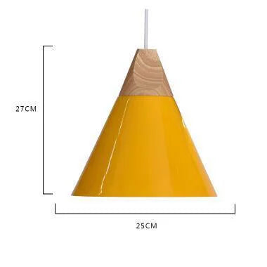 Nordic Real Wood Pendant Lights – Multicolor Aluminum Lampshade for Dining Room and Home Lighting Décor