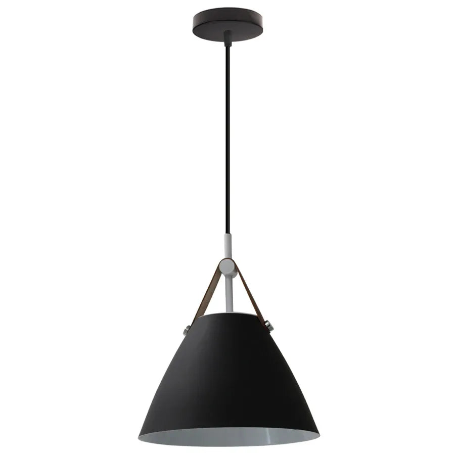 Modern Leather & Iron Pendant Light – Nordic Hanging Lamp for Kitchen, Dining Room, Living Room, Bedroom, and Restaurant Décor