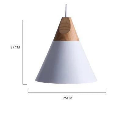 Nordic Real Wood Pendant Lights – Multicolor Aluminum Lampshade for Dining Room and Home Lighting Décor