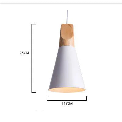 Nordic Real Wood Pendant Lights – Multicolor Aluminum Lampshade for Dining Room and Home Lighting Décor