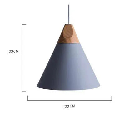 Nordic Real Wood Pendant Lights – Multicolor Aluminum Lampshade for Dining Room and Home Lighting Décor