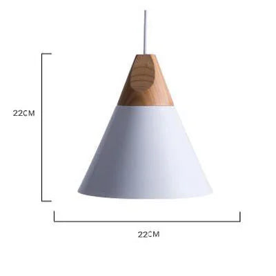 Nordic Real Wood Pendant Lights – Multicolor Aluminum Lampshade for Dining Room and Home Lighting Décor