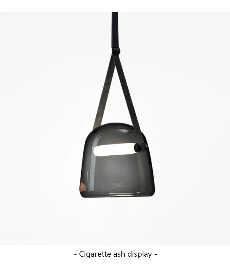 Nordic Glass Pendant Light – Modern Single-Head Chandelier for Restaurants, Cafes, and Clothing Shops
