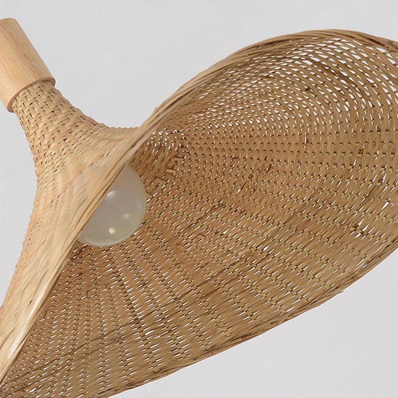 Handcrafted Rattan Bamboo Pendant Light – Woven Ceiling Lamp for Home, Living Room, and Bedroom Décor