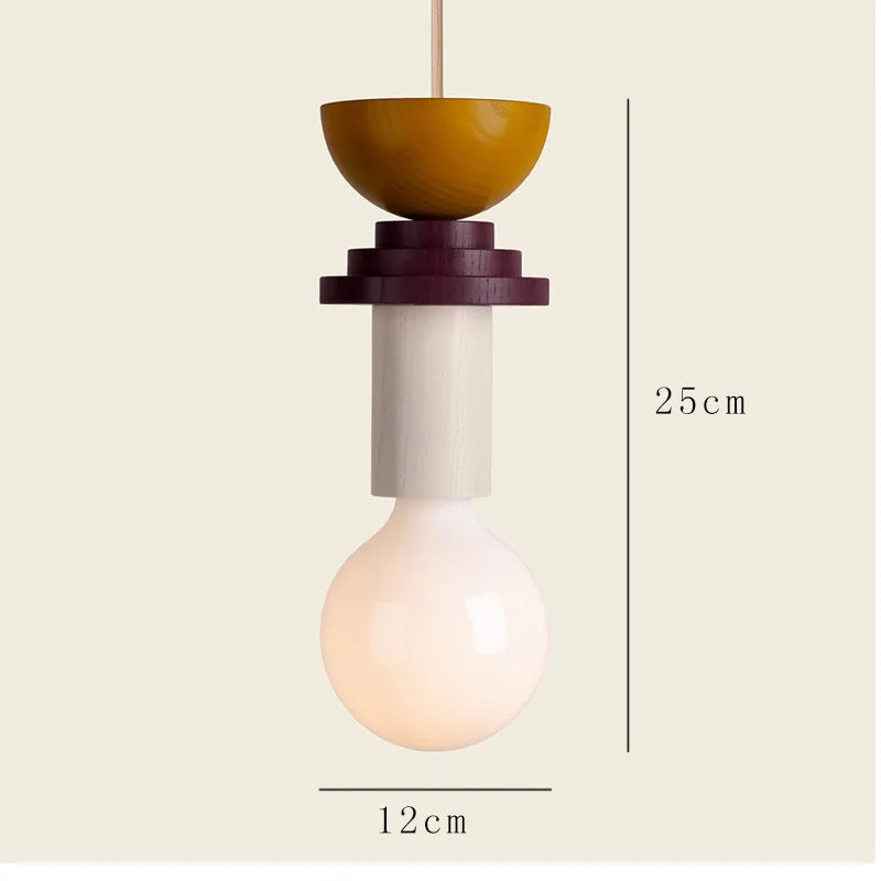 Nordic Wooden LED Pendant Lamp – Elegant Hanging Light for Kitchens, Restaurants, and Bedrooms