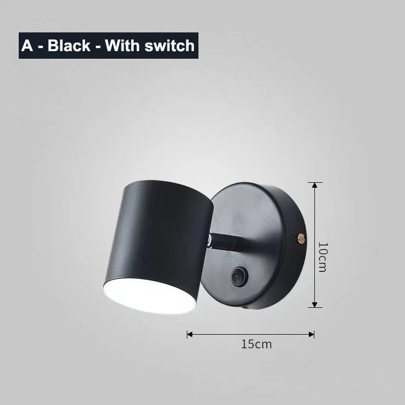 Nordic LED Wall Lamps Bedroom Bedside Reading Wall Lights Aisle Background Lamp Indoor Decoration Home Lighting