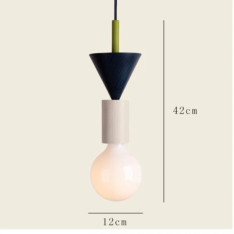 Nordic Wooden LED Pendant Lamp – Elegant Hanging Light for Kitchens, Restaurants, and Bedrooms