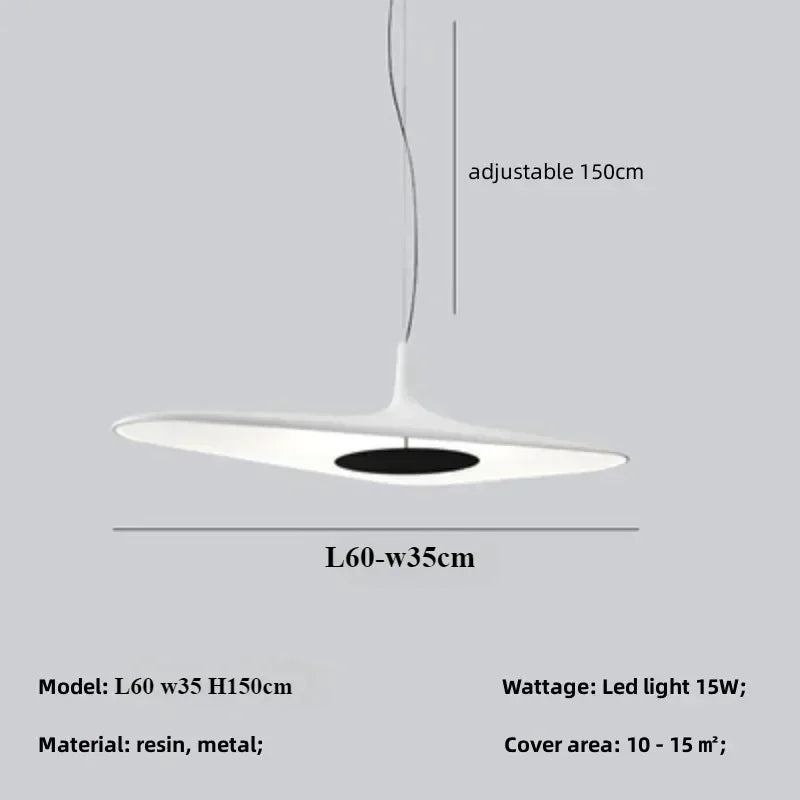 Modern Japanese Resin Pendant Lamp – Sleek Minimalist Hanging Light for Contemporary Spaces