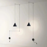 Nordic Minimalist Geometric Pendant Light – Stylish DIY Plug-In Lamp for Study, Bedroom, Dining Room, and Bar Decor