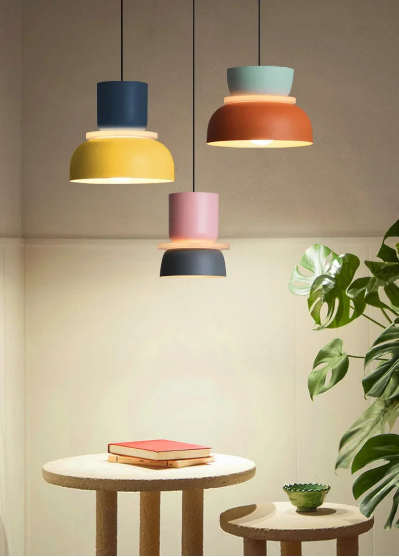 Modern Macaron Pendant Lamp – Stylish LED Hanging Light for Contemporary Interiors