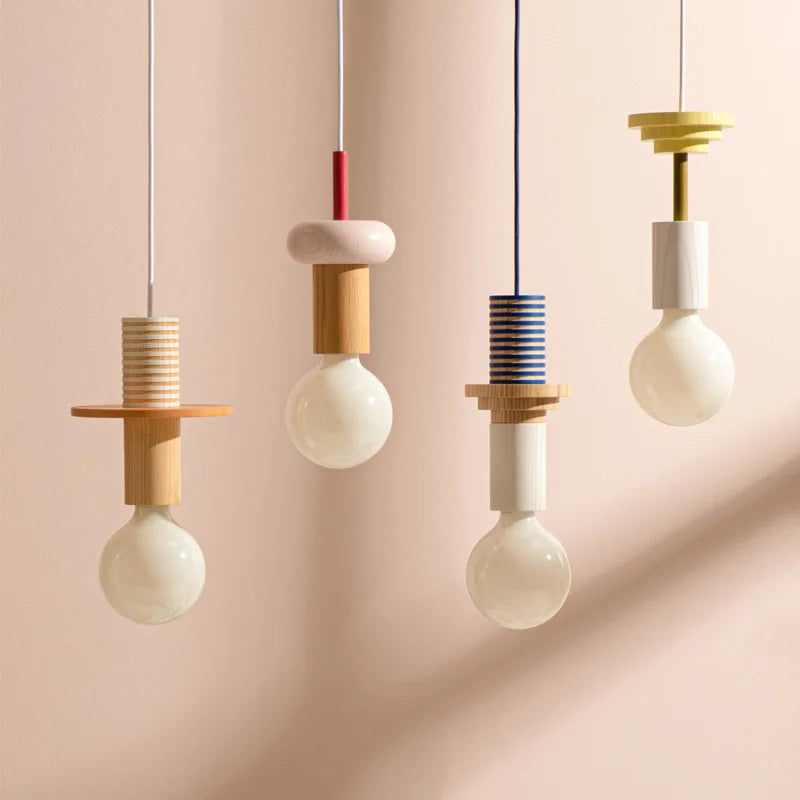 Nordic Wooden LED Pendant Lamp – Elegant Hanging Light for Kitchens, Restaurants, and Bedrooms