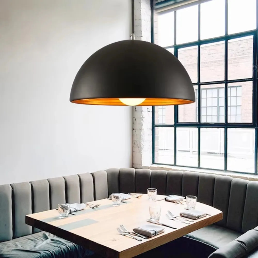 Modern Black/White Retro Pendant Light – Industrial Style Hanging Lamp for Bars, Cafes, Bedrooms, and Restaurants