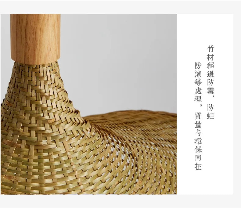 Handcrafted Rattan Bamboo Pendant Light – Woven Ceiling Lamp for Home, Living Room, and Bedroom Décor
