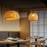 Hand-Woven Bamboo Lantern Pendant Light – 30cm Natural Rattan Wicker E27 LED Chandelier Lampshade for Elegant Lighting Decor