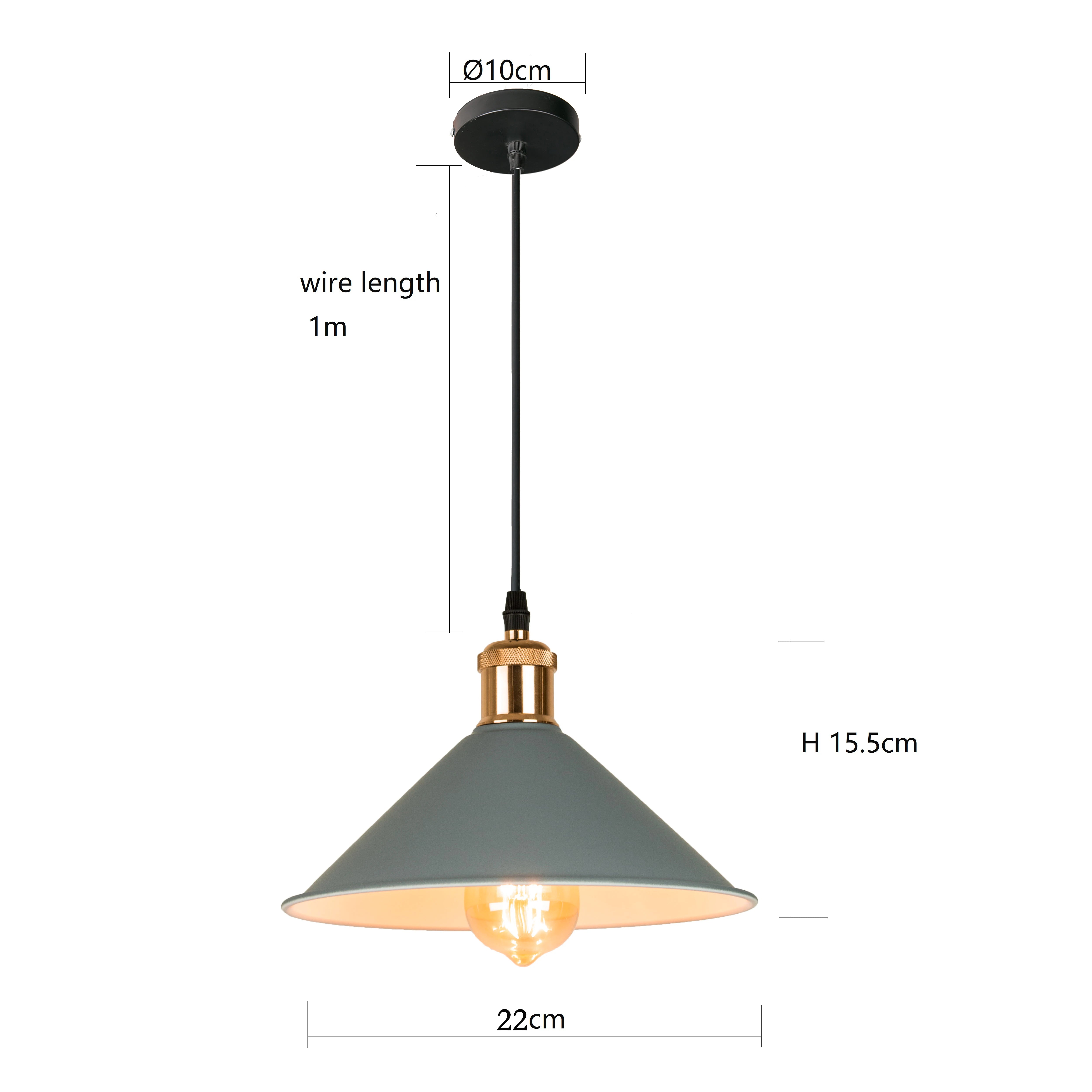 110V-220V Vintage Industrial Pendant Light – Retro Hanging Lampshade for Restaurants, Bars, and Coffee Shops