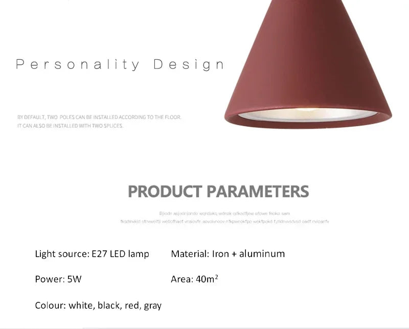 Modern LED Pendant Lights – E27 White Light Hanging Lamp for Kitchens and Bedrooms