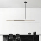 Minimalist Dining Room Chandelier Modern Minimalist Tea Room Table Dining Room Lines Light Creative Bar Long LED Pendant Lamp