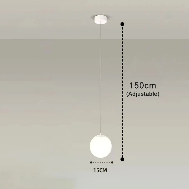 Modern Glass LED Pendant Lights Nordic Living Room Bedroom Fixtures Indoor Lighting Restaurant Bar Home Decor Hanging Lamp 220V