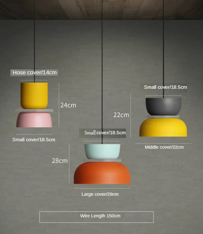 Modern Macaron Pendant Lamp – Stylish LED Hanging Light for Contemporary Interiors