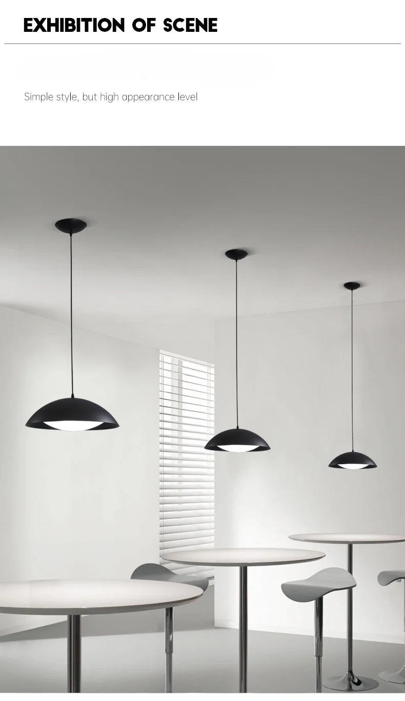 UFO-Shaped LED Pendant Light – Modern Ceiling Lamp with 3-Color Switch for Dining Table and Kitchen Decor
