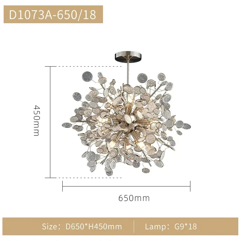 Modern Luxury Chrome LED Crystal Chandelier – Elegant Pendant Lamp for Living Rooms, Dining Rooms, and Bedrooms
