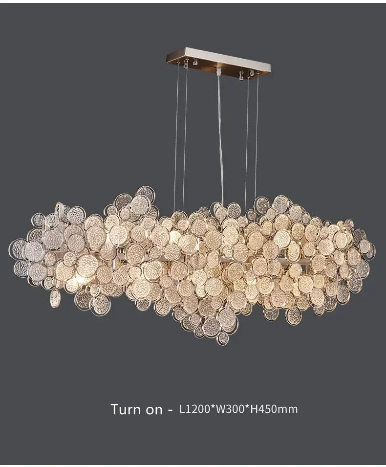Modern Luxury Chrome LED Crystal Chandelier – Elegant Pendant Lamp for Living Rooms, Dining Rooms, and Bedrooms