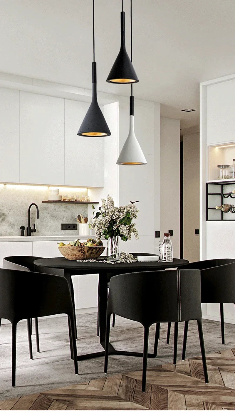 Modern LED Pendant Lights – E27 White Light Hanging Lamp for Kitchens and Bedrooms