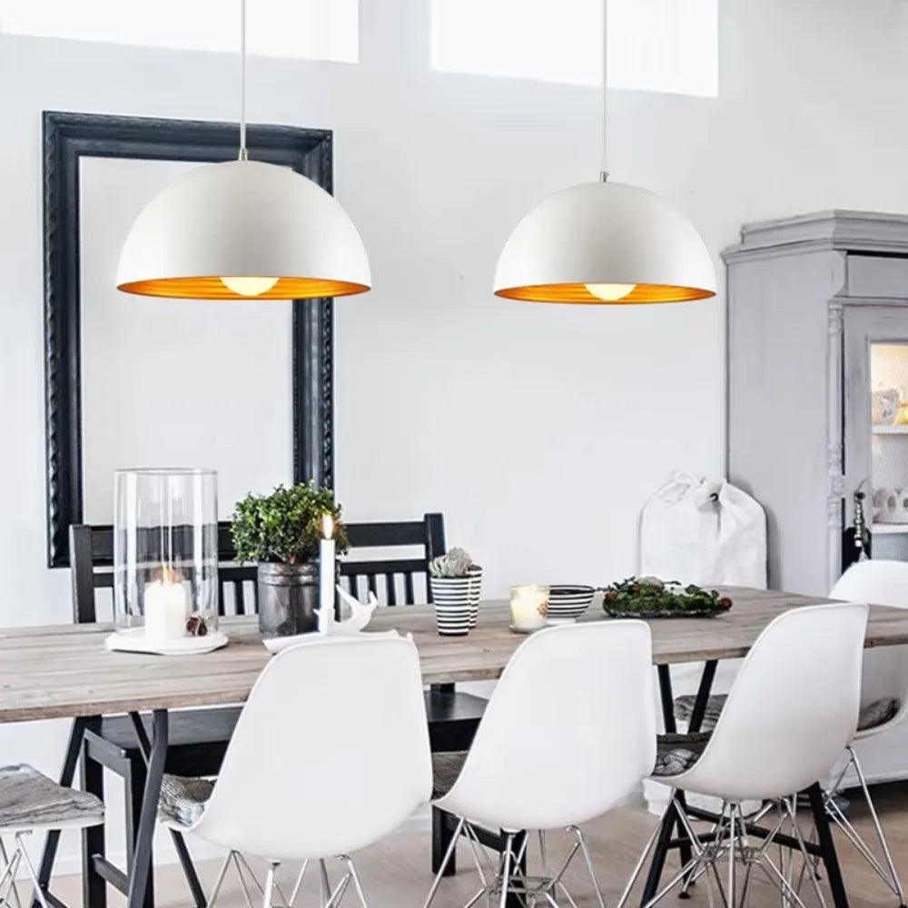 Modern Black/White Retro Pendant Light – Industrial Style Hanging Lamp for Bars, Cafes, Bedrooms, and Restaurants